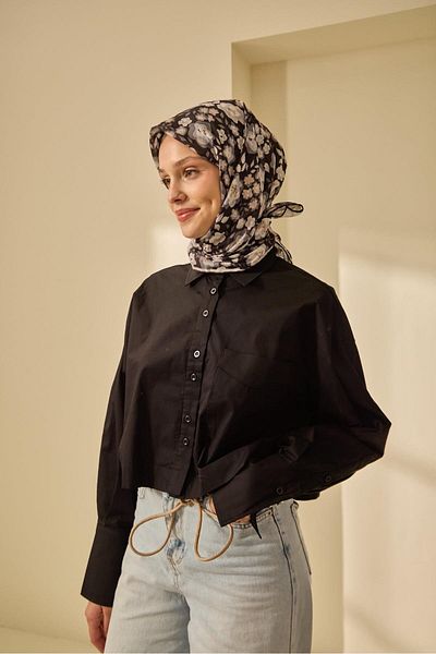 Silk Home Mine Pattern Soft Cotton Scarf