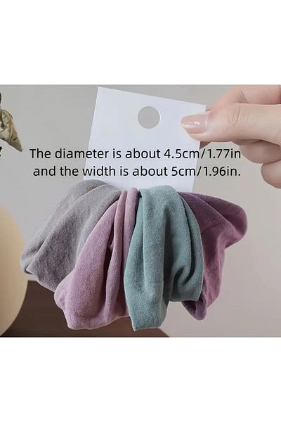 zeinapp 4pcs mixed soft colors durable nylon elastic hair tie set