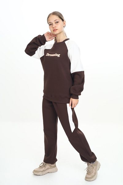 Toontoy Girl's Embroidered Tracksuit Set