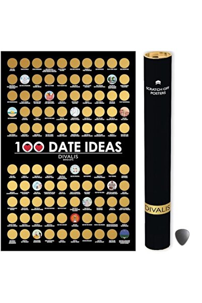 Generic قائمة أمنيات Divalis 100 Dates Scratch off - قائمة أمنيات الأزواج الم...