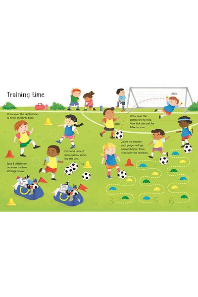 Usborne Children's book, Usborne, Wipe-Clean Football Activities, 3+ years