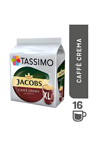 tassimo Capsule cafea JACOBS Cafe Crema XL, compatibile Tassimo, 16 capsule, 132.8g