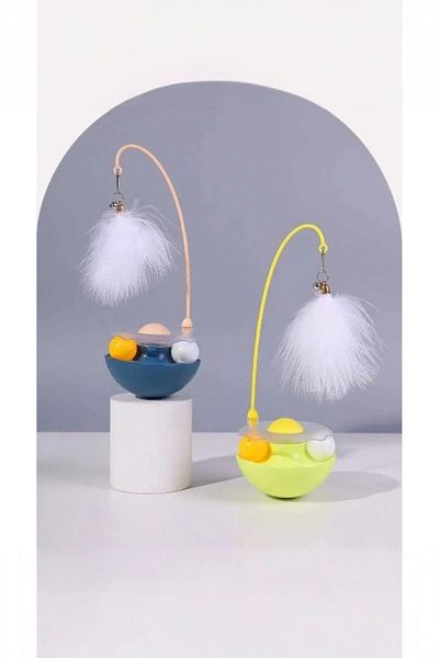 DodoJoy Non-Tipping Cat Toy Catnip Pet Toy Hacıyatmaz Toy Feathered Bell Toy