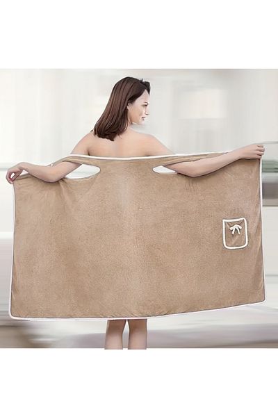 ORGANICYOU Chengdu 1Pcs Women's Luxury Soft Absorbent Bathrobe - 300g/ ㎡   Cute Button with Thick Plush Bathrobe