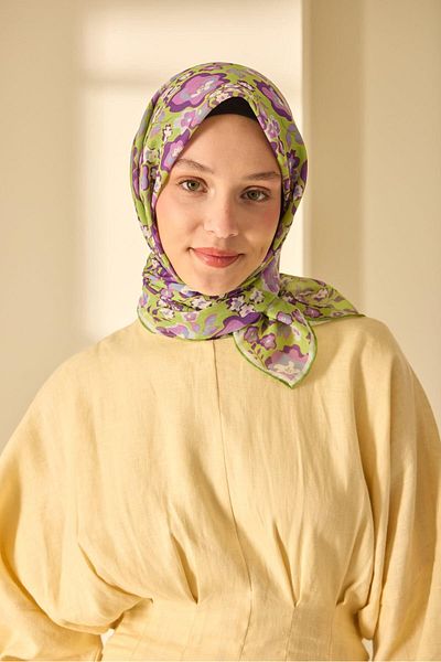 Silk Home Mine Pattern Soft Cotton Scarf