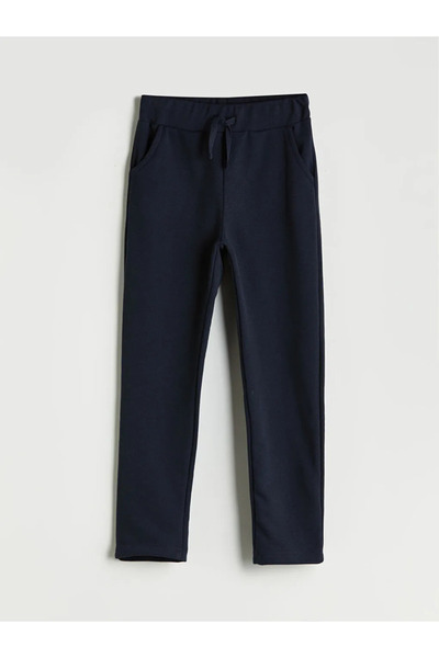 LC Waikiki LCW ECO Lacivert Beli Lastikli Kız Çocuk Eşofman Altı