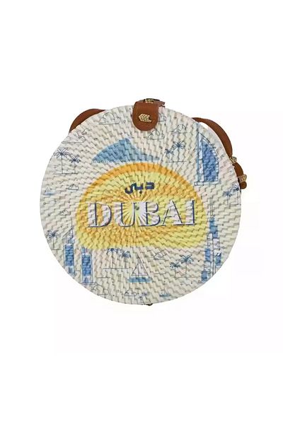 Generic Handwoven Authentic Rattan Women’s Round Crossbody Bag – Handmade Beach Bag, Natural & Stylish