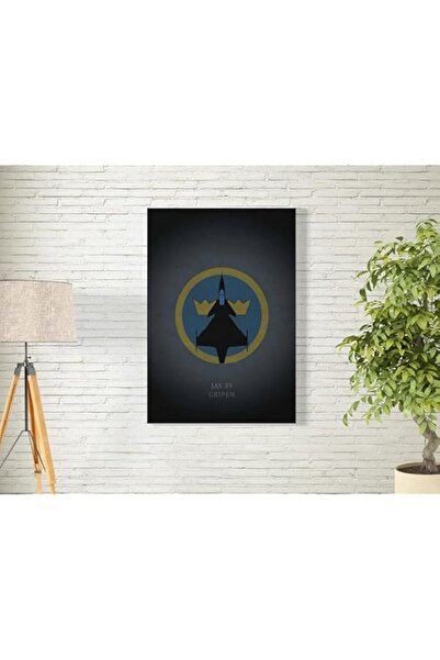 Generic لوحة فنية جدارية من BPA JAS 39 Gripen للديكور سهلة التعليق، 45×70 سم،...