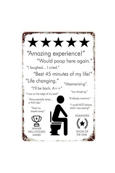 Generic THE WHITE SHOP Wall Decoration - Funny Toilet Decor, Humorous Restroom Picture for Bathroom, Bar or