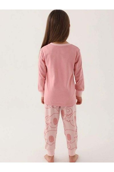 Zekids Girls Koala Printed Long Sleeve Pajama Set