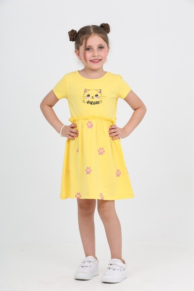Toontoy Φόρεμα για κορίτσια γάτα με τύπωμα