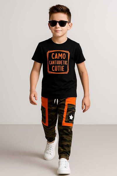elfanto kıds Boy's Casual Combination – Cool T-Shirt and Jogger Pants"