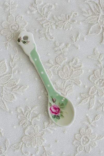 esdekor Single Porcelain Tea Spoon, Length 11cm