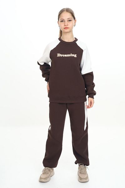 Toontoy Girl's Embroidered Tracksuit Set