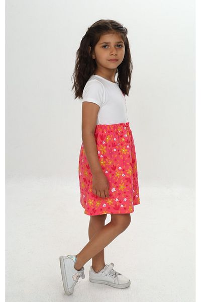 Toontoy Girl's Colorful Floral Printed Dress