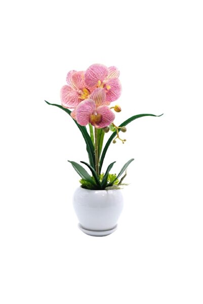 OEM Ghiveci decorativ cu flori artificiale, roz, 40 cm