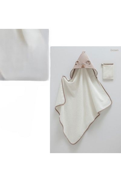Caramell My Baby Kumsal 100% Organic Cotton Soft Tedy Swaddle Towel 82X90 cm and 1 Pouch 1629