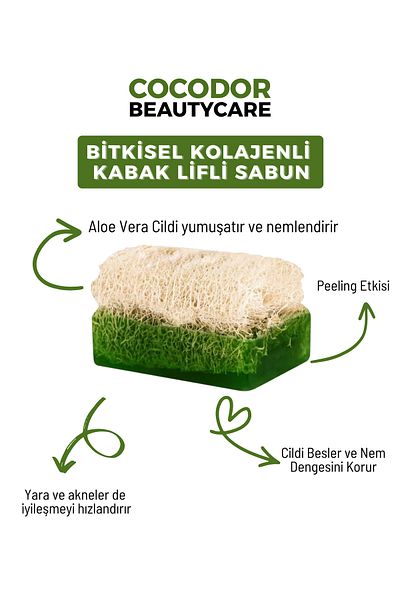 homeartplus Handmade Natural Pumpkin Fiber Aloe Vera Extract Soap 120Gr
