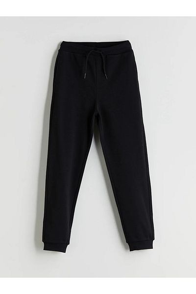 LC Waikiki Lcw Kids Black Elastic Waist Girls Jogger Tracksuit Bottom 2-Piece