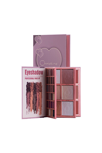 Christine دفتر ألوان ٣ في ١ ظلال عيون + هايلايتر + أحمر خدود CH-K2309