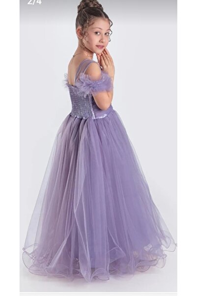 ÖZNUR GİYİM Kız Cocuk Tüllü Abiye