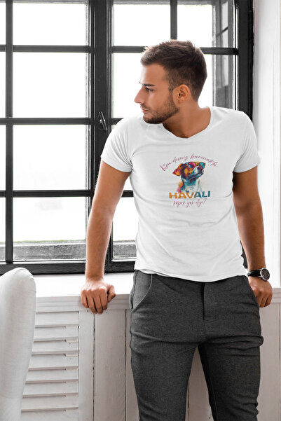 HAVALI Köpek T-shirt (Erkek) - Kim demiş barınakta HAVALI köpek yok diye? - Hayat veren alışveriş.