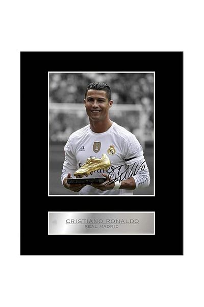 Generic BPA® Cristiano Ronaldo Signed Mounted Photo Display - Authentic 10x8 Inch Real Madrid Memorabilia,