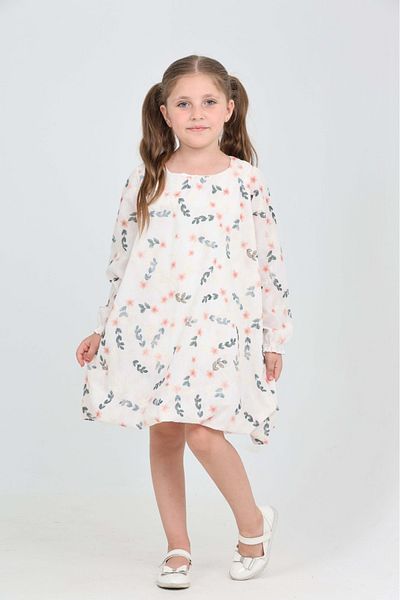 Toontoy Girl's Floral Flounced Dress