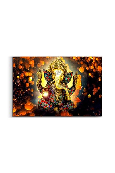 Generic لوحة فنية جدارية من قماش BPA®، لوحة إله الهندوس غانيشا، مطبوعات فيل ع...