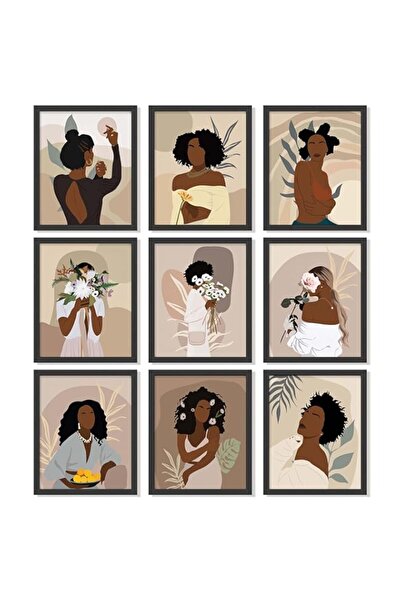 Generic 97 ديكورًا لفن جداري لامرأة سوداء - ديكور جداري لفتاة سوداء، ملصقات ل...
