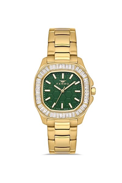 FERRO Yellow Steel Cord Women Wristwatch Fl43008A-B6 3Atm Waterproof with 2 Years Warranty Giftpacked