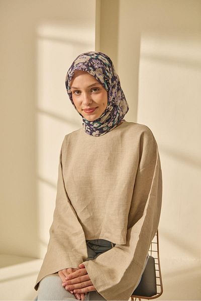 Silk Home Mine Pattern Soft Cotton Scarf