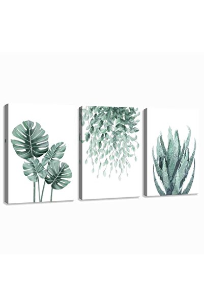 Generic BPA® Green Canvas Wall Art for Living Room Bedroom, Monstera Shallow ...