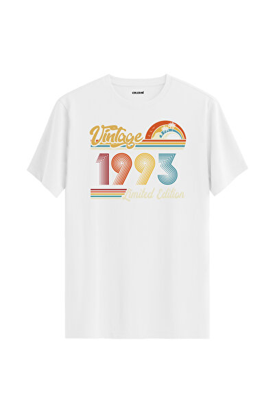 Colermi تي شيرت عتيق لعام 1993 هدية عيد ميلاد برقبة دائرية للجنسين تي شيرت عتيق