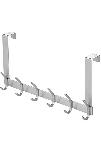 Generic خطاف فوق الباب، حامل شماعات عالي التحمل من الفولاذ المقاوم للصدأ فوق ...