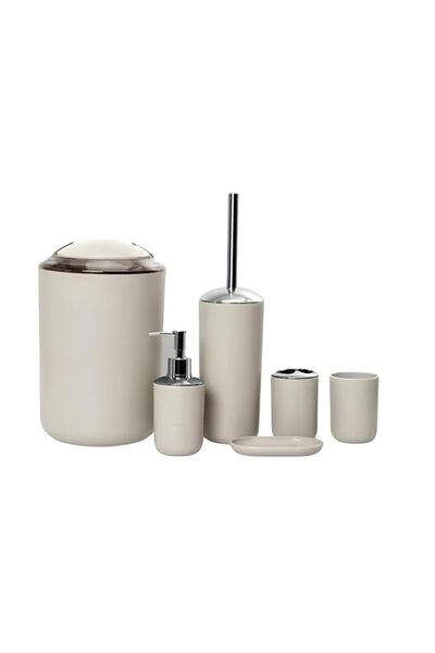 Generic مجموعة إكسسوارات الحمام من FEELINGS مكونة من 6 قطع تتضمن موزع الصابون...