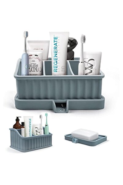 Generic حامل فرشاة الأسنان من يلاجوي للحمامات، 5 فتحات لفرشاة الأسنان الكهربا...