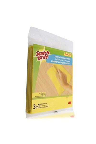 Generic مناديل تنظيف متعددة الاستخدامات من سكوتش برايت، لون أصفر، ٤ وحدات (٣ ...