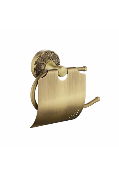 Generic حامل ورق تواليت من النحاس العتيق من لوسياوند مع غطاء، حامل لفافات ورق...