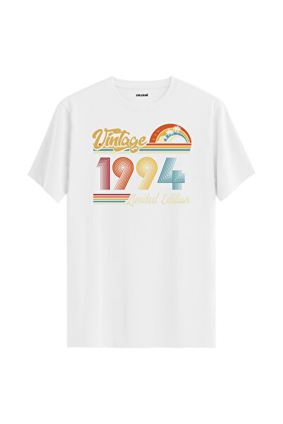 Colermi تي شيرت عتيق لعام 1994 هدية عيد ميلاد برقبة دائرية للجنسين تي شيرت عتيق