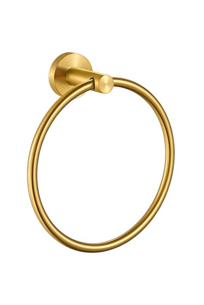 Generic حلقة منشفة حمام ذهبية، ملحقات أدوات الحمام - حامل مناشف يد سميك من الفولاذ المقاوم للصدأ لـ B