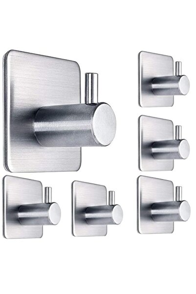 Generic Zalcoon Adhesive Hooks, Silver Self Adhesive Towel Hooks Waterproof S...