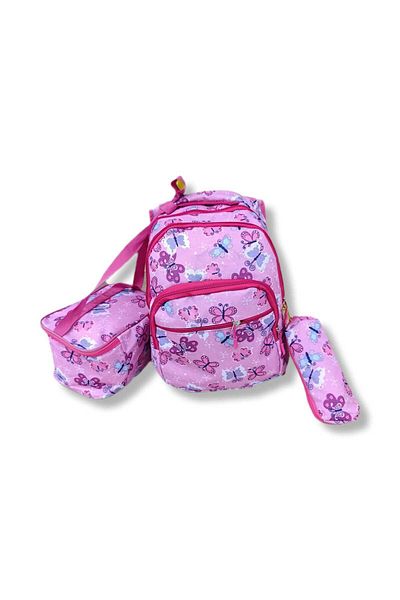 zelmur Orthopedic Set of 3 Quality Cloth Planting School Bag 4 Compartments