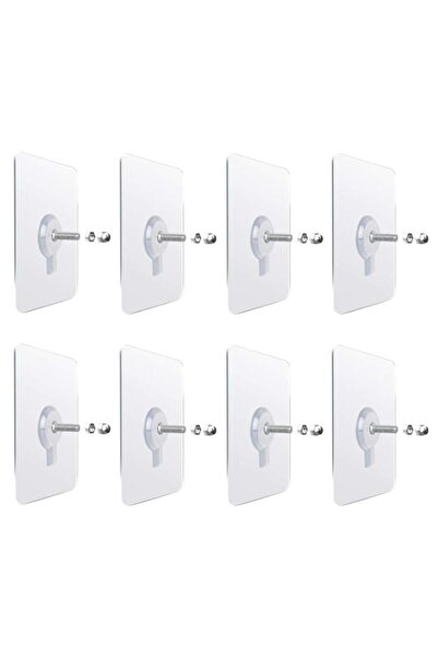 Generic 8Pcs Nail Free Wall Hook, Screw Adhesive Non-Trace No Drilling for Ba...