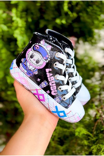 PARLAVERA Girl's Labubu High Top Sports Shoes (Side Zipper)
