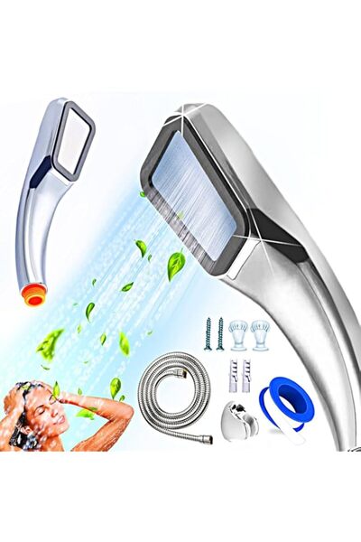 Generic رأس دش مطري عالي الضغط من Aishini، 300 فوهة [كروم]، محمول باليد، عالم...