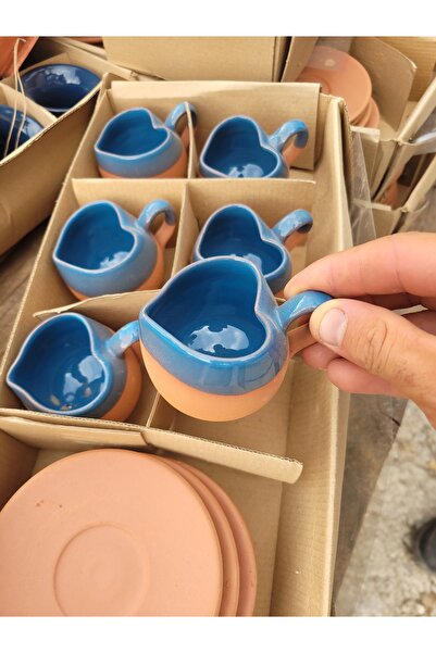 Home El Yapımı Mavi Fincan Takımı