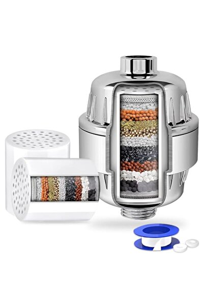 Generic فلتر دش AMROAH ذو 20 مرحلة للمياه العسيرة (يتضمن خرطوشتين) يزيل الكلو...