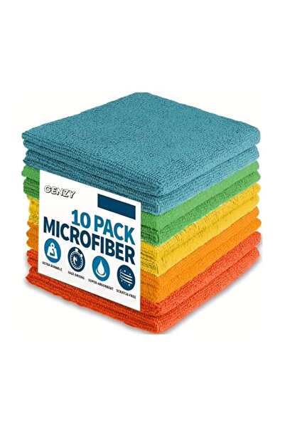 Generic GENZY Microfiber Cleaning Cloth, 10 Pack, Lint Free, Reusable Microfi...