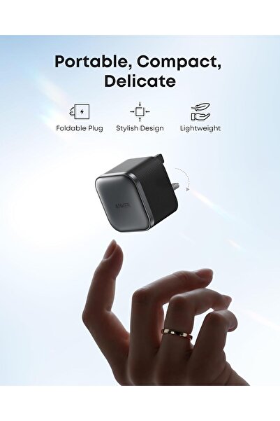 Anker Nano 45W USB-C Fast Charger with Foldable Plug (6 ft Cable Included)